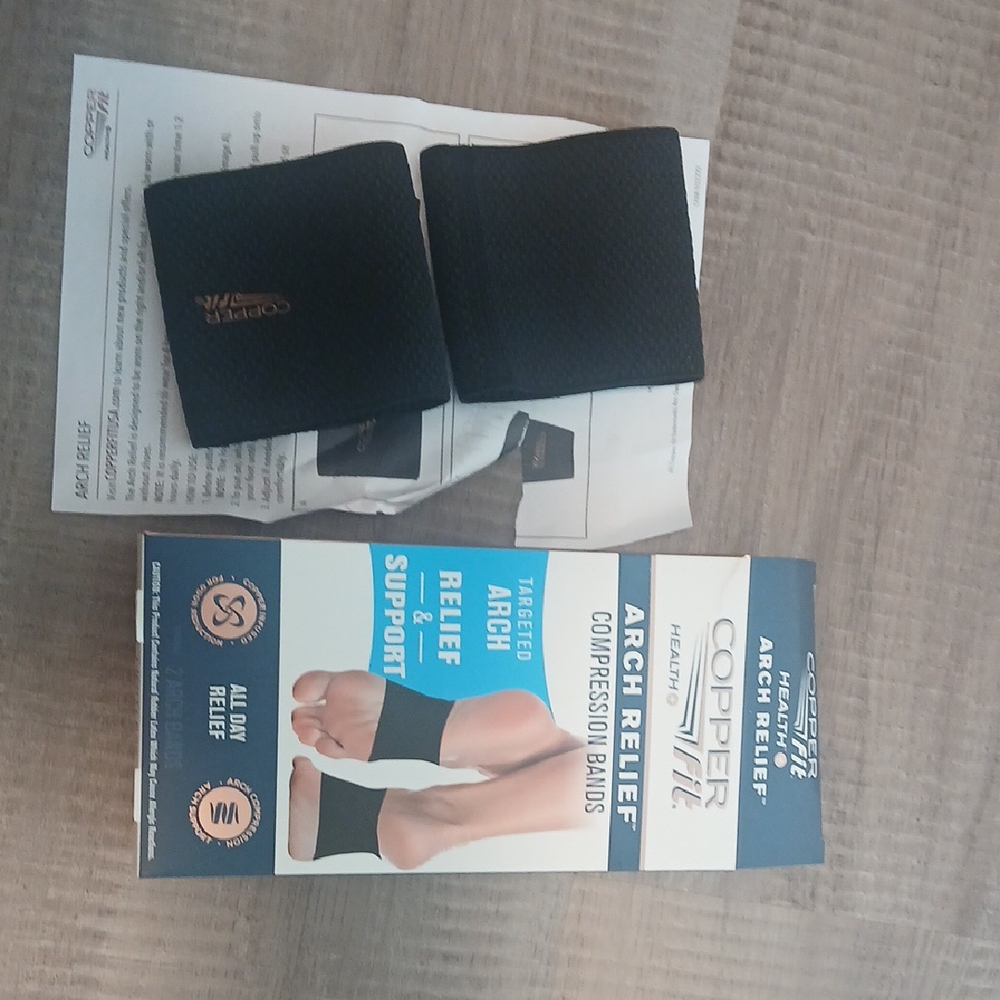 Copper Fit Black Arch Relief Compression Bands